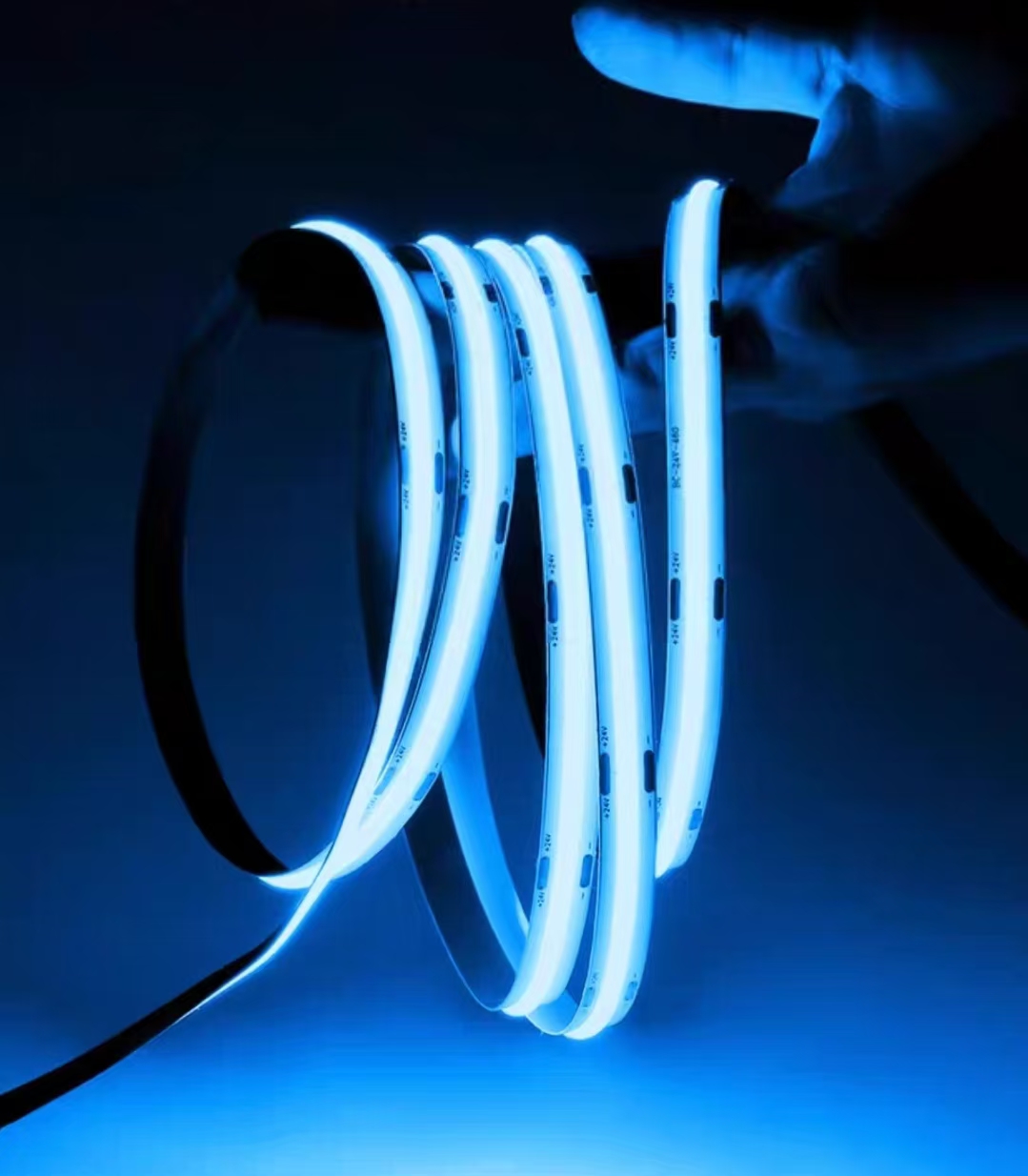 COB LED Strip Light 12/24V  320D 8MM, Color LIght, 12W/Meter,  Ra80, 1200LM, Linear Lighting LED Ribbon for Home Decor, Under Cabinet, Kitchen, DIY Lighting Project